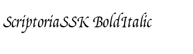 ScriptoriaSSK BoldItalic font preview