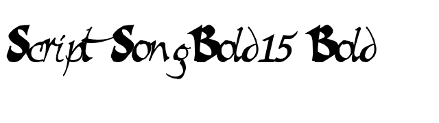 ScriptSongBold15 Bold font preview