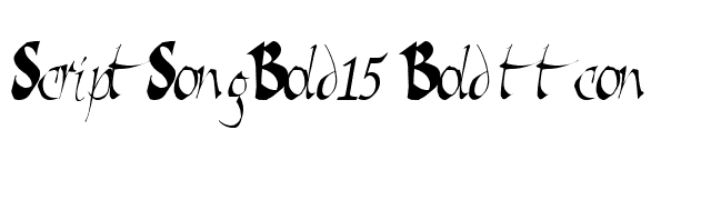 ScriptSongBold15 Bold ttcon font preview