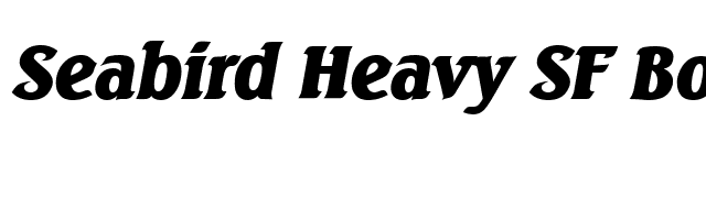 Seabird Heavy SF Bold Italic font preview