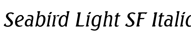 Seabird Light SF Italic font preview