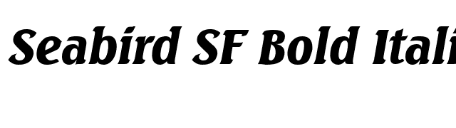 Seabird SF Bold Italic font preview