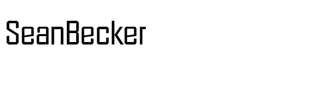 SeanBecker font preview