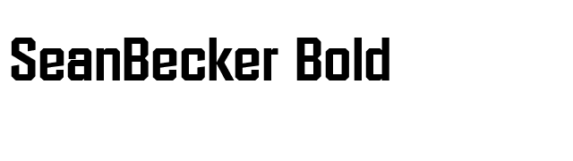 SeanBecker Bold font preview