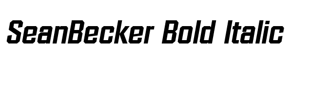 SeanBecker Bold Italic font preview