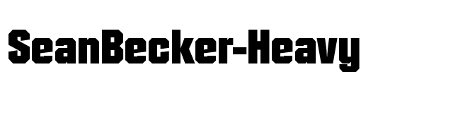 SeanBecker-Heavy font preview