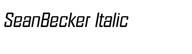 SeanBecker Italic font preview