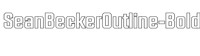 SeanBeckerOutline-Bold font preview