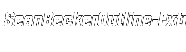 SeanBeckerOutline-ExtraBold-Italic font preview