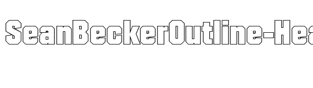 SeanBeckerOutline-Heavy-Regular font preview