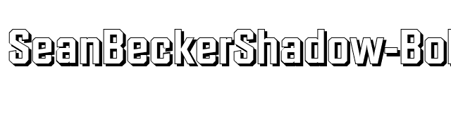 SeanBeckerShadow-Bold font preview