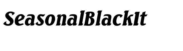 SeasonalBlackIt font preview