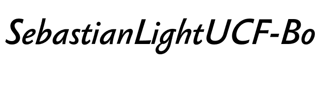 SebastianLightUCF-BoldItalic font preview