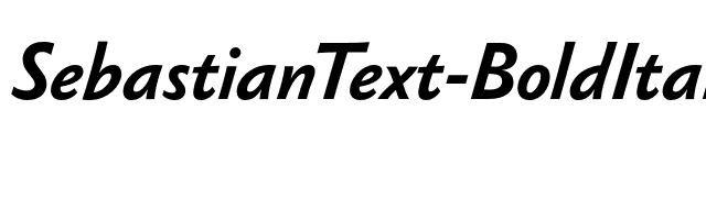 SebastianText-BoldItalic font preview