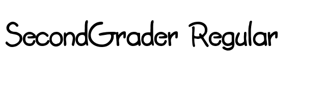 SecondGrader Regular font preview