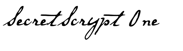 SecretScrypt-One font preview