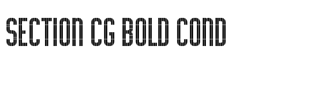 Section CG Bold Cond font preview