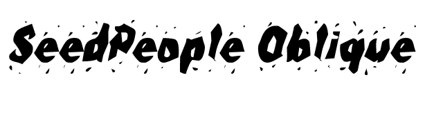 SeedPeople Oblique font preview