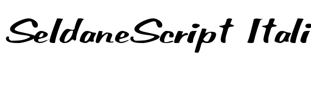 SeldaneScript Italic font preview