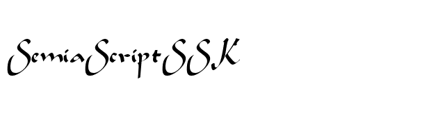 SemiaScriptSSK font preview