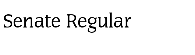 Senate Regular font preview