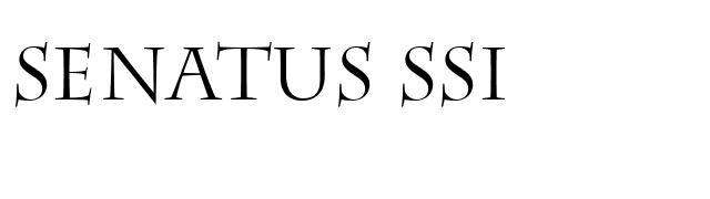 Senatus SSi font preview