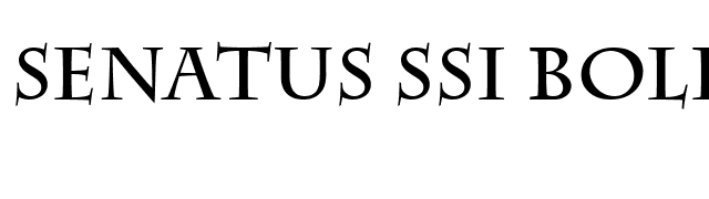 Senatus SSi Bold font preview