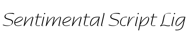 Sentimental Script Light SSi font preview