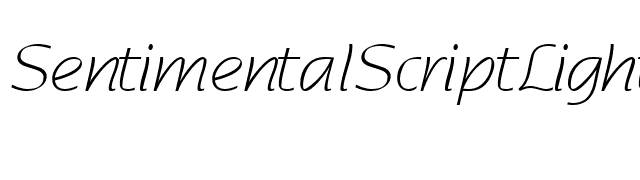 SentimentalScriptLightSSK font preview