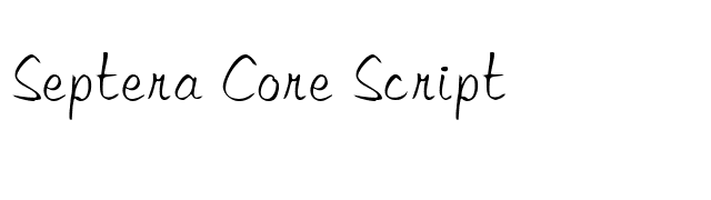 Septera Core Script font preview