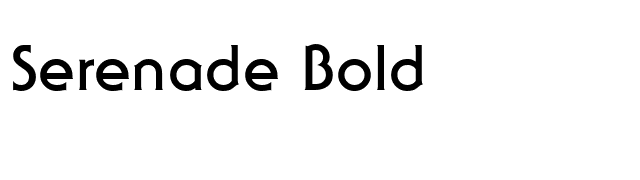 Serenade Bold font preview