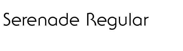 Serenade Regular font preview