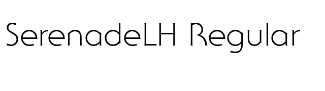 SerenadeLH Regular font preview