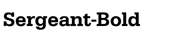 Sergeant-Bold font preview