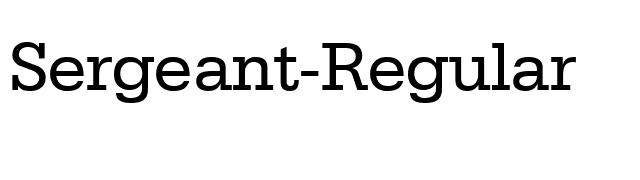 Sergeant-Regular font preview