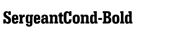 SergeantCond-Bold font preview