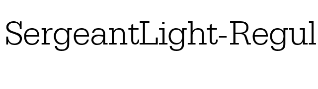 SergeantLight-Regular font preview