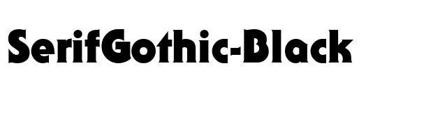 SerifGothic-Black font preview