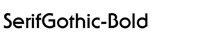 SerifGothic-Bold font preview