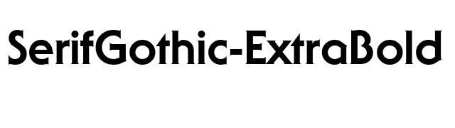 SerifGothic-ExtraBold font preview