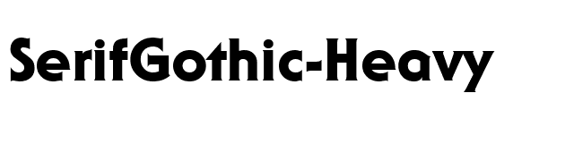 SerifGothic-Heavy font preview