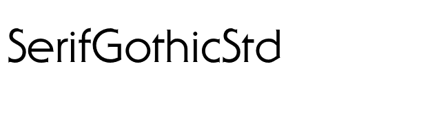 SerifGothicStd font preview