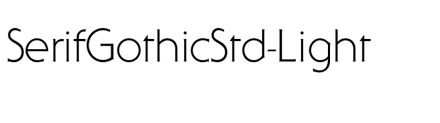 SerifGothicStd-Light font preview