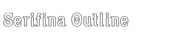 Serifina Outline font preview