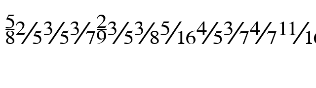 SeriFractions font preview