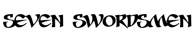 Seven Swordsmen BB font preview