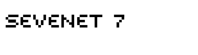 Sevenet 7 font preview