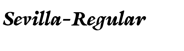 Sevilla-Regular font preview