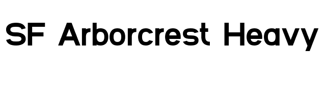 SF Arborcrest Heavy font preview