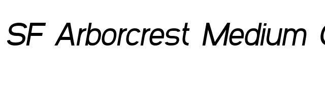 SF Arborcrest Medium Oblique font preview